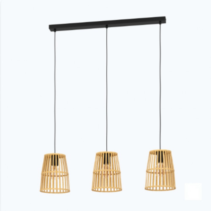 Hl/3 E27 Черно/Бамбуково „Eyam“