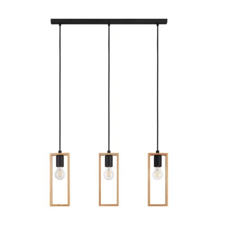 EGLO, 43336, LITTLETON, függeszték, E27, 3X60W, IP20, barna