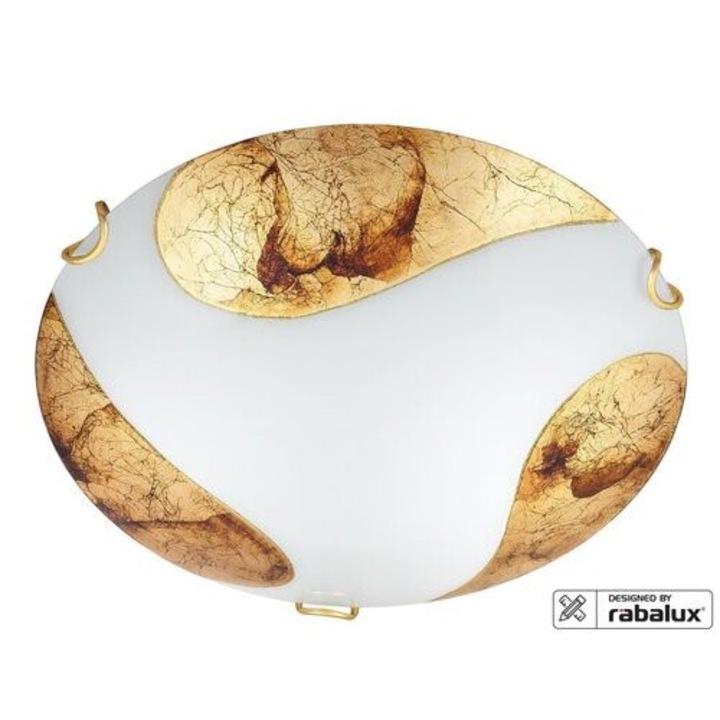 Rábalux, 1941, Art gold, Таванна лампа, бяла, IP20, E27K
