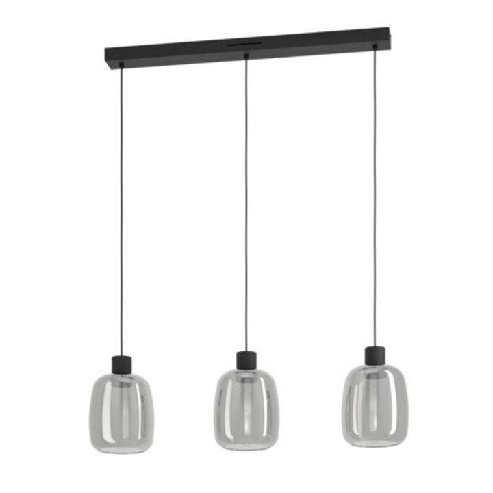 EGLO, 901121, MOLOCHIO-Z, висяща лампа, 2700 K 6500 K, LED, 3X3.7W, Да, IP20, черно-прозрачна