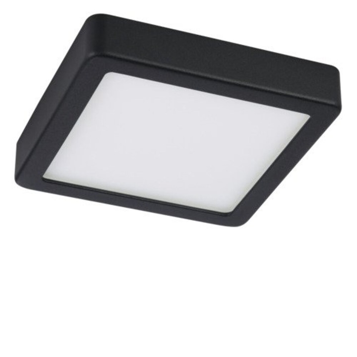 LED panel, 11W, falon kívüli, négyzet, természetes fehér, fekete keret, IP44, EGLO, FUEVA 5, 31201