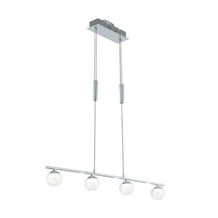 Pendul BORRIOL, 32868, 4X4,5W, Metal, Crom, 2000 lm, 3000K Calda, inaltime reglabila