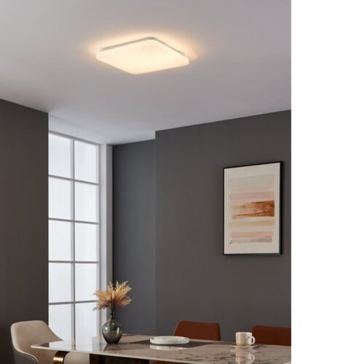 EGLO, 900613, RENDE, плафон, 3000 K, LED, 19.5W, IP20, бял, сребрист