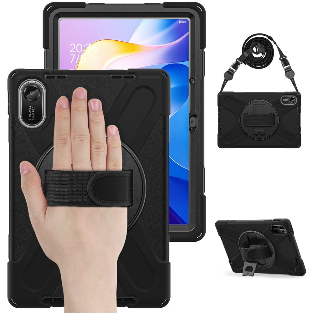 Husa tablete XGSM pentru copii, pancerata, neagra, pentru Xiaomi Redmi Pad 2, cu suport integrat