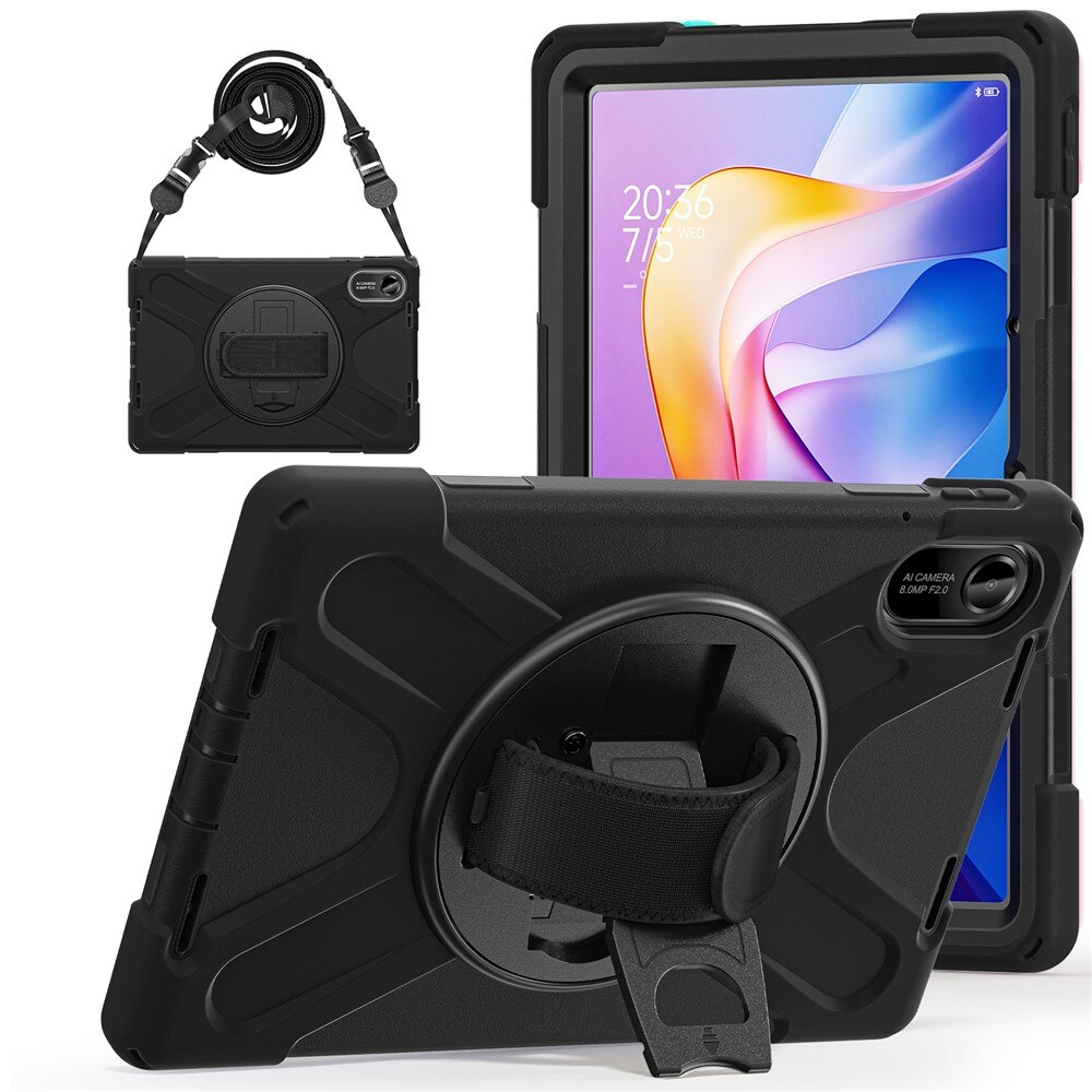 Husa tablete XGSM pentru copii, pancerata, neagra, pentru Xiaomi Redmi Pad 2, cu suport integrat