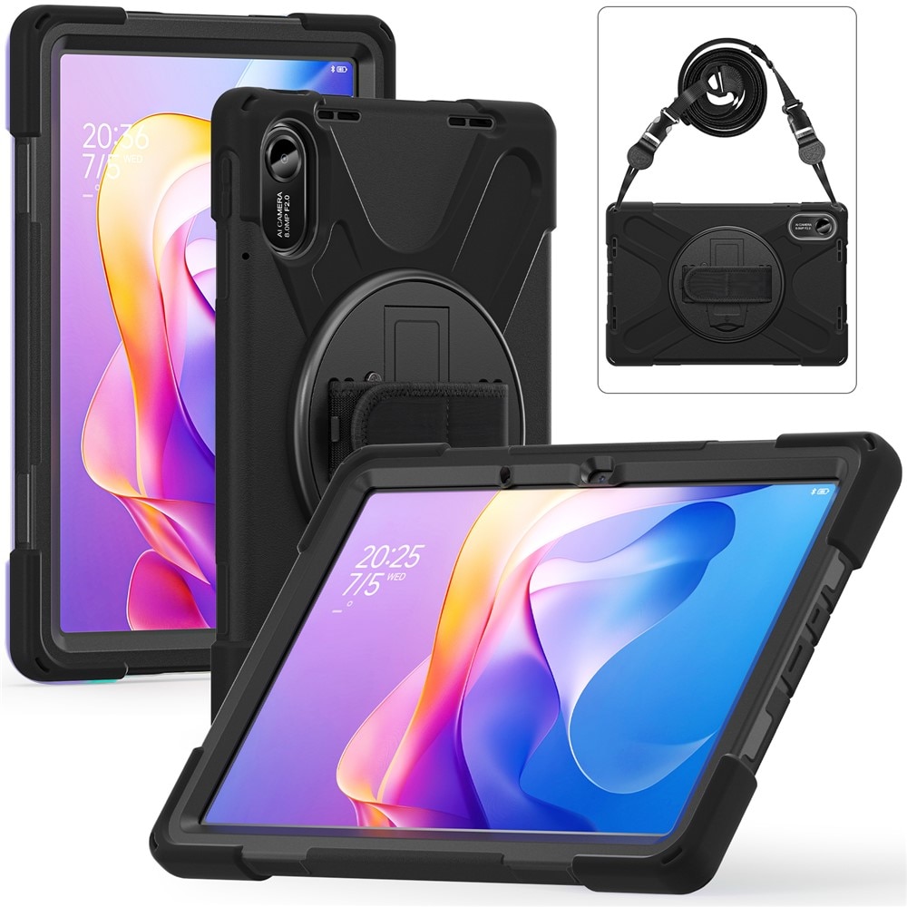 Husa tablete XGSM pentru copii, pancerata, neagra, pentru Xiaomi Redmi Pad 2, cu suport integrat