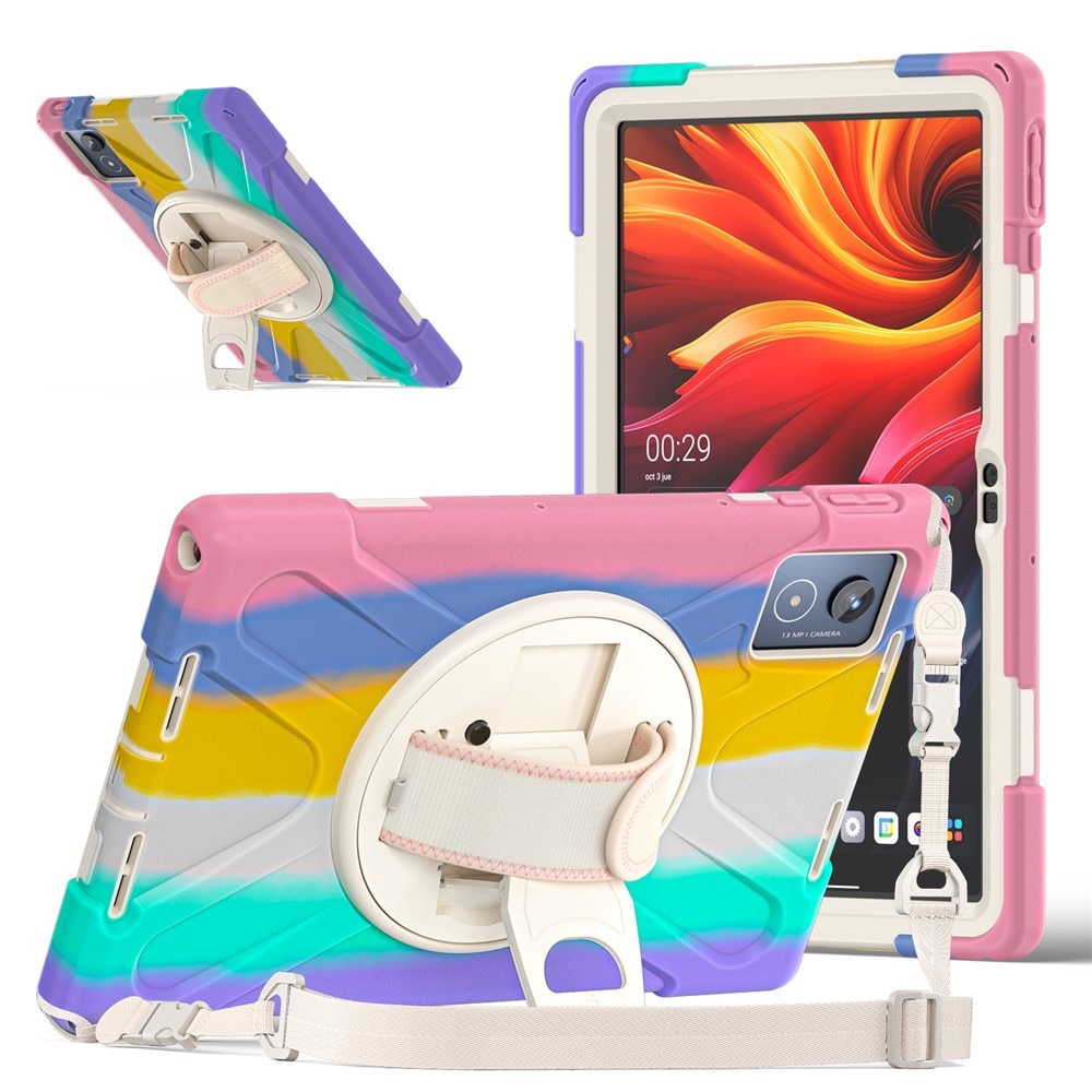 Husa tableta XGSM pentru Lenovo Tab K11 Plus, set cu suport 360 si curea, multicolor