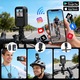 Camera sport 5K Ultra HD FAMIFY, Dual Screen Tactil 1.3”, WiFi, Stabilizare 6 Axe, Unghi 130°, Pre-inregistrare 10s, Slow Motion, Timelapse, Card 128GB inclus, Rezistent la apa
