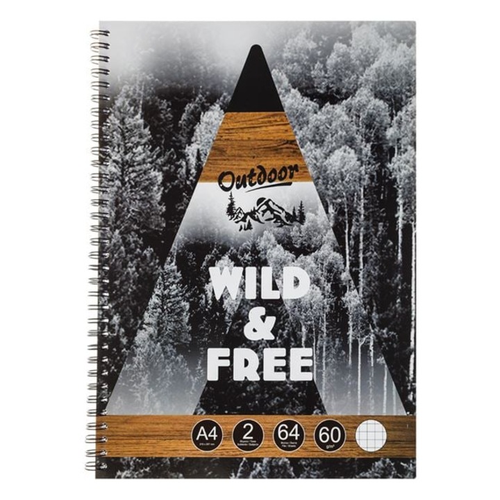 ANTBRO A4 Matematika Spirálfüzet, 2 Tárgy, 64 Lap – Professzionális Füzet Diákoknak, Hallgatóknak és Szakembereknek – Prémium Iskolai Kellékek Természetes Dizájnnal és Hatékony Szervezéssel