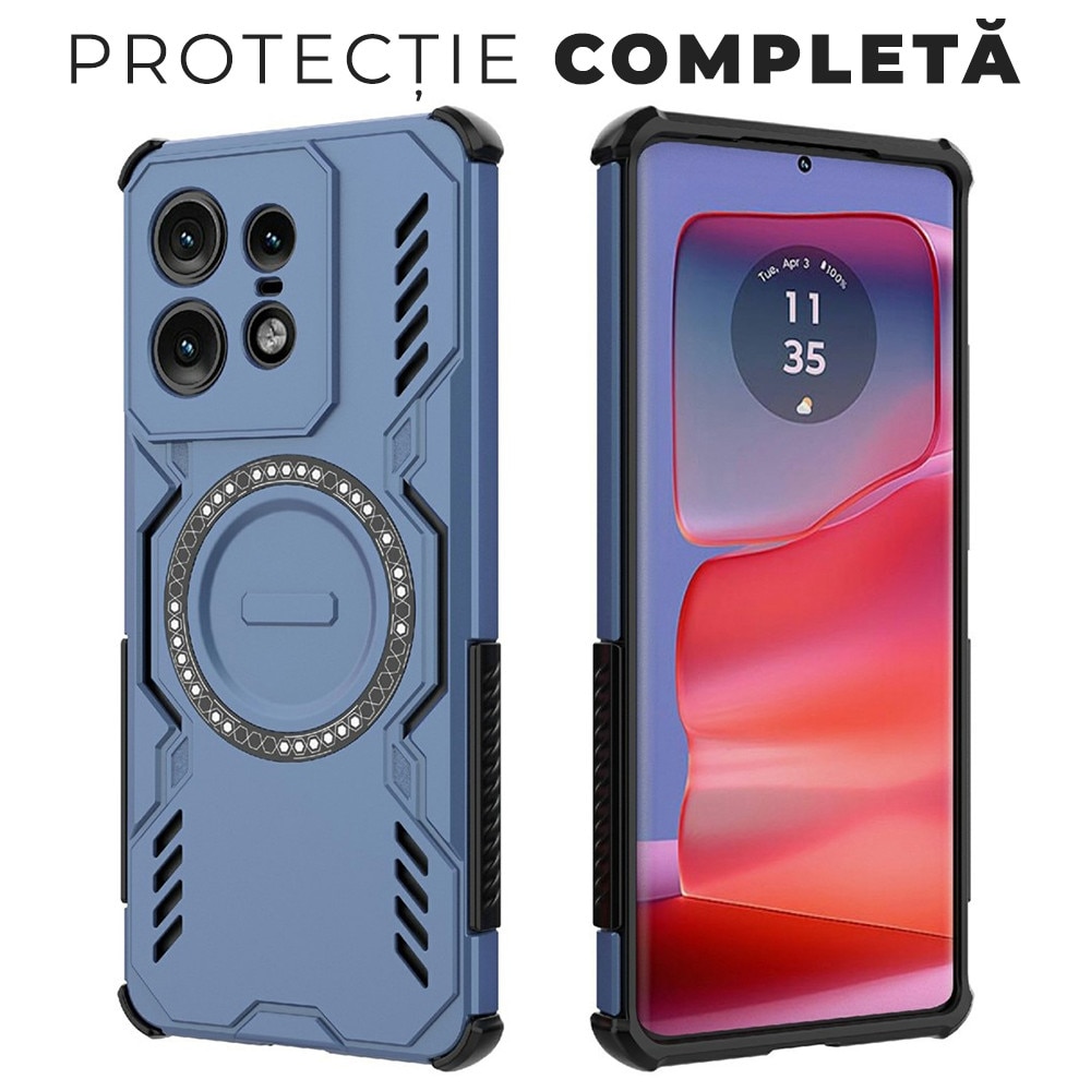 Husa pentru Motorola Edge 50 Pro ArmorMag, Magsafe, Antisoc, Calitate Premium, Protectie Superioara, DaDen, Albastru