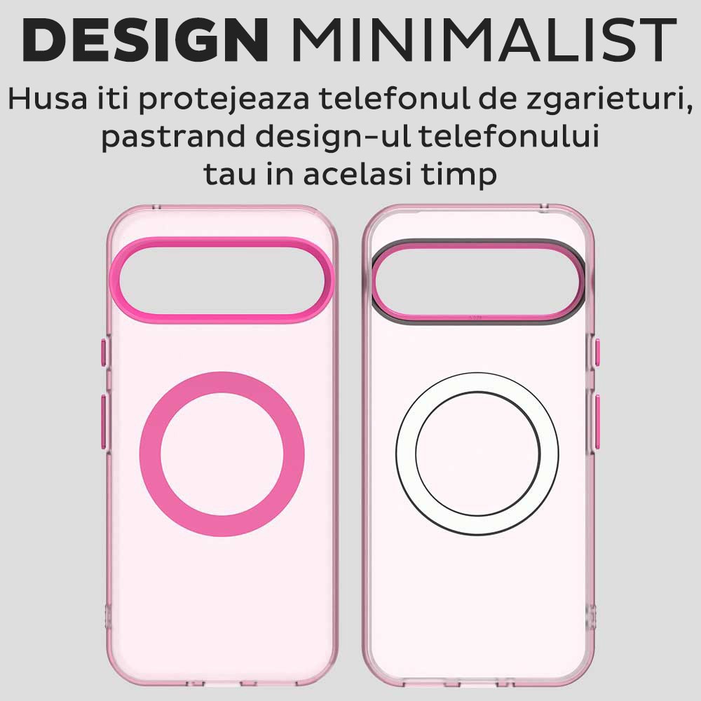 Husa pentru Google Pixel 10 Pro XL DaDen® CandyCase MagSafe, Antisoc, Incarcare wireless, Butoane protejate, Roz