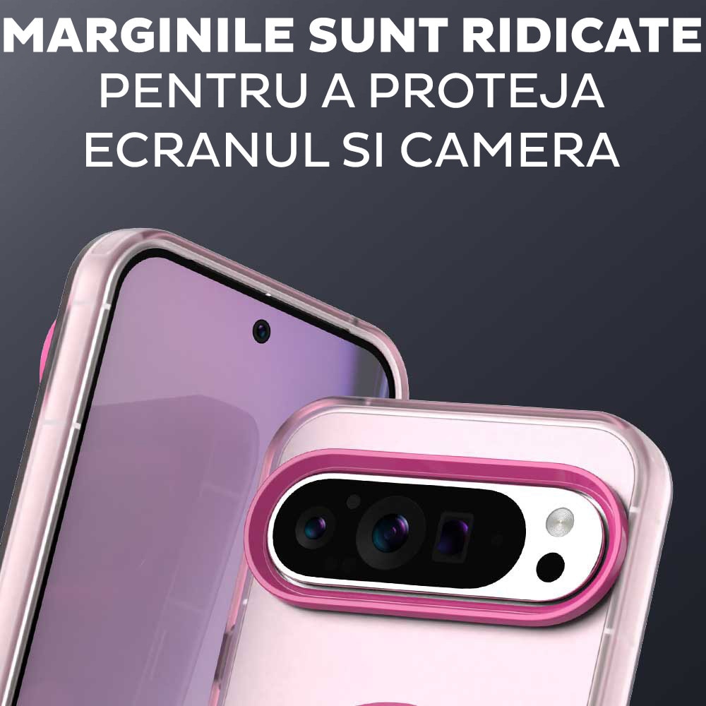 Husa pentru Google Pixel 10 Pro XL DaDen® CandyCase MagSafe, Antisoc, Incarcare wireless, Butoane protejate, Roz
