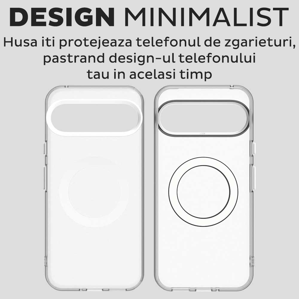 Husa pentru Google Pixel 10 / 10 Pro DaDen® CandyCase MagSafe, Antisoc, Incarcare wireless, Butoane protejate, Alb