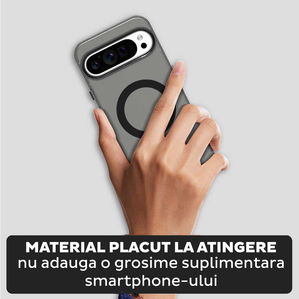 Husa pentru Google Pixel 10 Pro XL DaDen® CandyCase MagSafe, Antisoc, Incarcare wireless, Butoane protejate, Negru