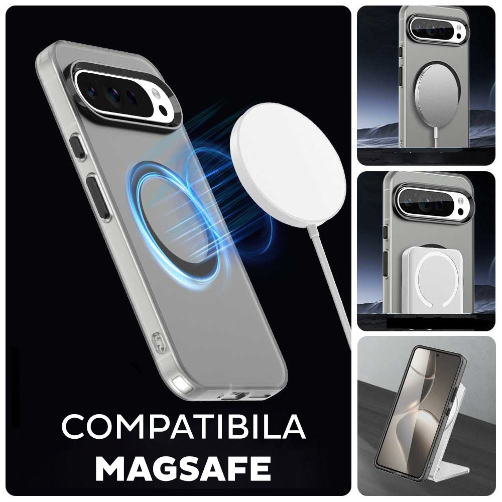 Husa pentru Google Pixel 10 Pro XL DaDen® CandyCase MagSafe, Antisoc, Incarcare wireless, Butoane protejate, Negru