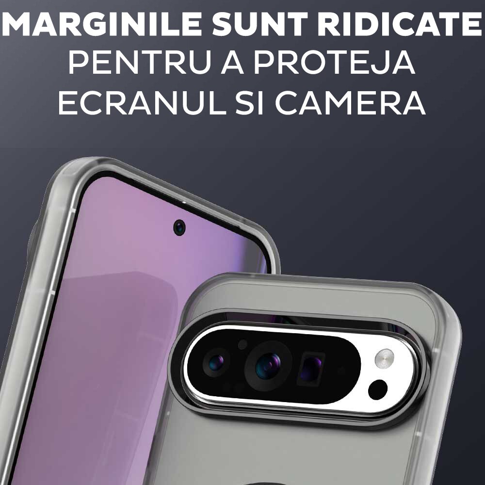 Husa pentru Google Pixel 10 Pro XL DaDen® CandyCase MagSafe, Antisoc, Incarcare wireless, Butoane protejate, Negru