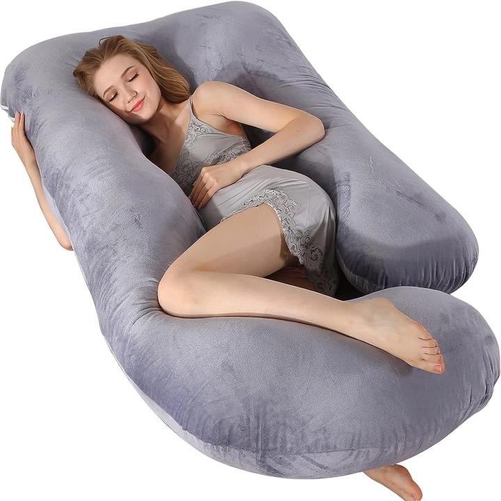 HychYAYA terhességi párna, 152,4 cm, ortopéd, hűsítő, kivehető, mosható, U alakú