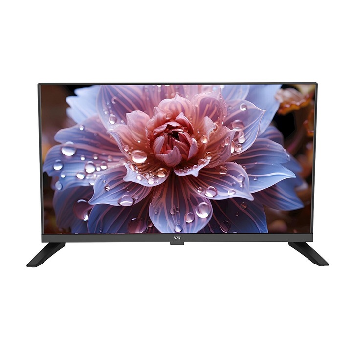 Televizor LED NEI 24NE4001, Borderless, HD Ready, 1366 x 768 px, 60 cm, Clasa E, Negru