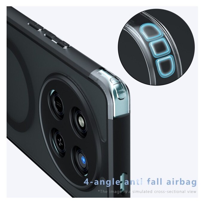 Husa Upzz® Pure Frosted Compatibila Cu Honor Magic 7 Lite, Functie Magsafe, Design Premium, Rezistenta, Negru