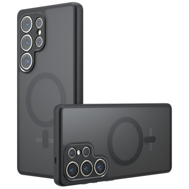 Husa Upzz® Pure Frosted Compatibila Cu Samsung Galaxy S25 Ultra, Functie Magsafe, Design Premium, Rezistenta, Negru