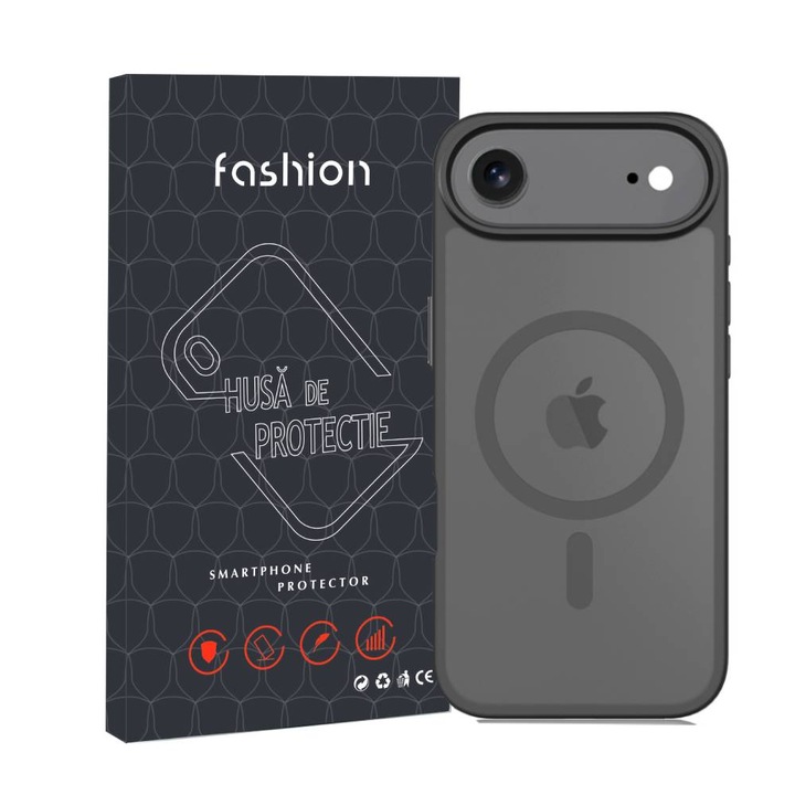 Husa de Protectie, YSBER®, Compatibila Apple iPhone 17 Air, Rezistent la zgarieturi, Rezistent la socuri, MagSafe, Usor de instalat, Negru