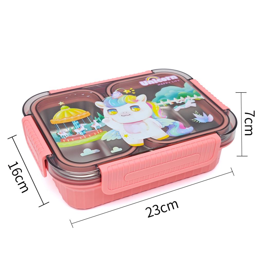 Caserola compartimentata copii, 2 compartimente, inox, bento box