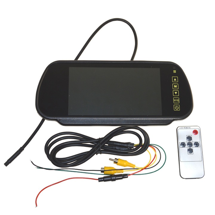 Autómonitor 7" expert PRO, 2 video bemenet, 640x480, 220x108x17mm