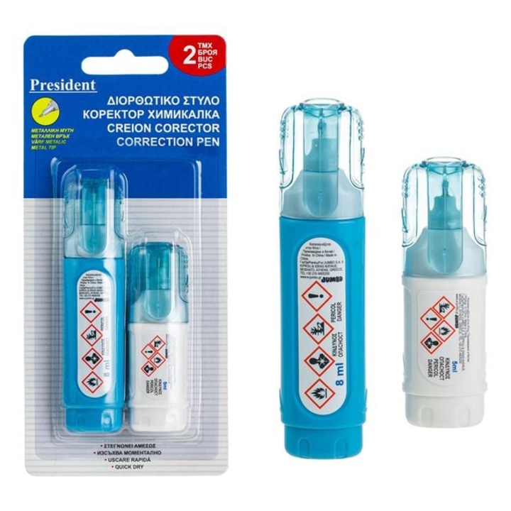 Set Pixuri Corectoare 8ml & 5ml President - 2buc