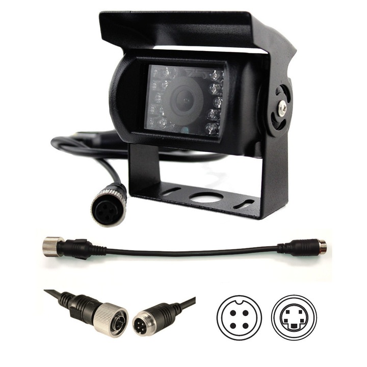 Camera de marsarier Expert PRO, 120° unghi, 18 LED-uri IR, IP67, 12V