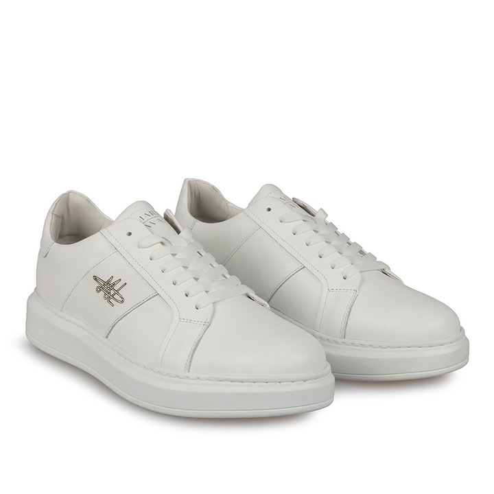 Mario Lavalle, Pantofi casual pentru barbati 10204, Piele naturala, Alb42EU