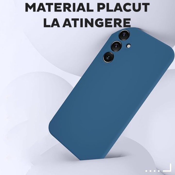 Husa pentru Samsung Galaxy A17 Daden® Silicon Soft, Ultra Slim, Protectie sporita, Interior de microfibra, Albastru inchis