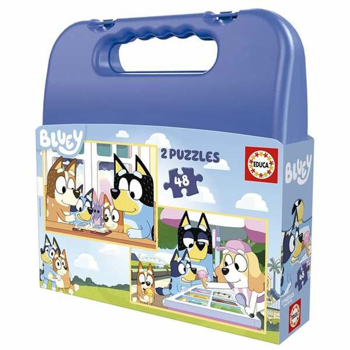Set de 2 Puzzle-uri Educa Bluey 48 Piese