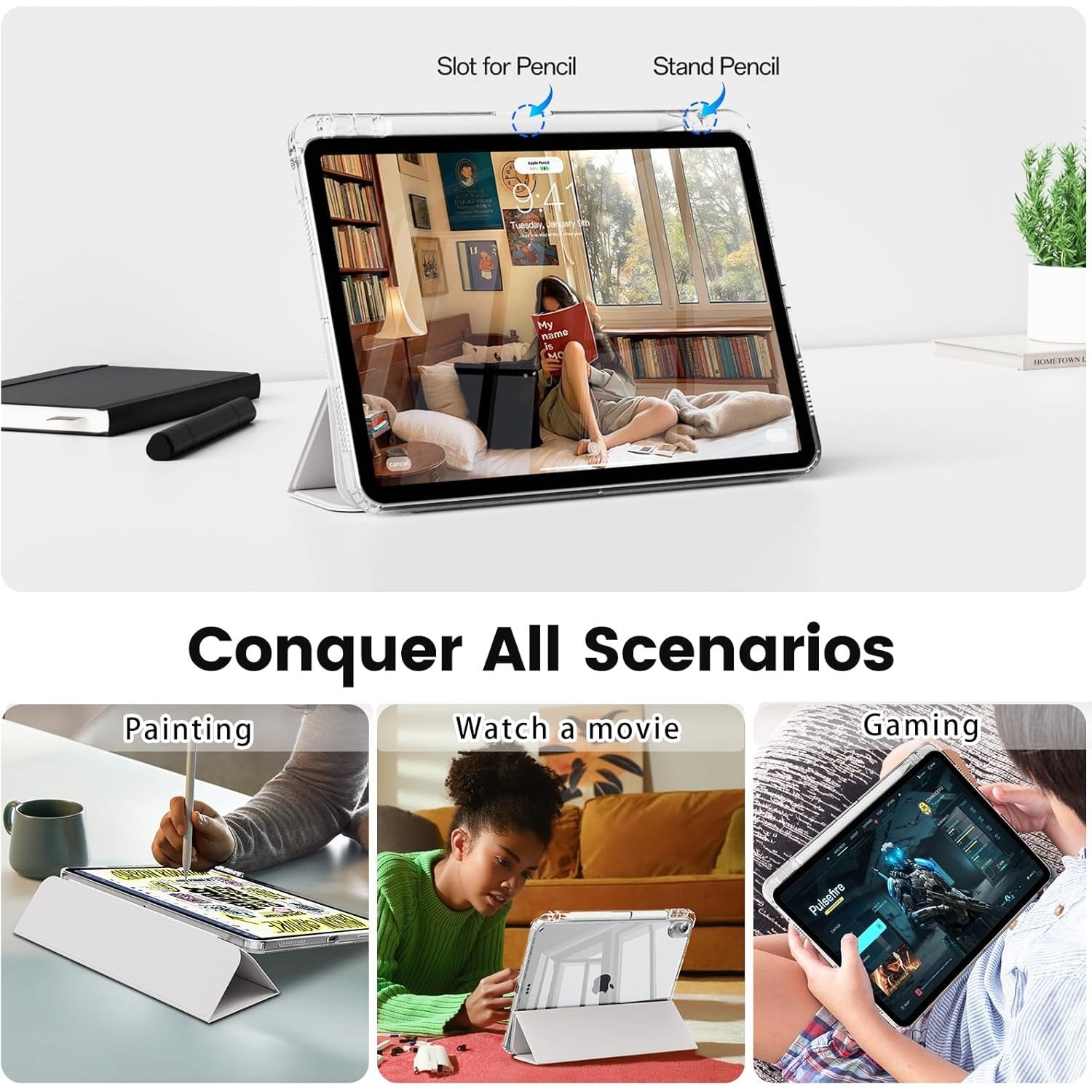 Husa protectie tablete, Rezistenta la socuri, Pentru iPad iPad 10th/11th Generation (10.9/11 Inch) Gri