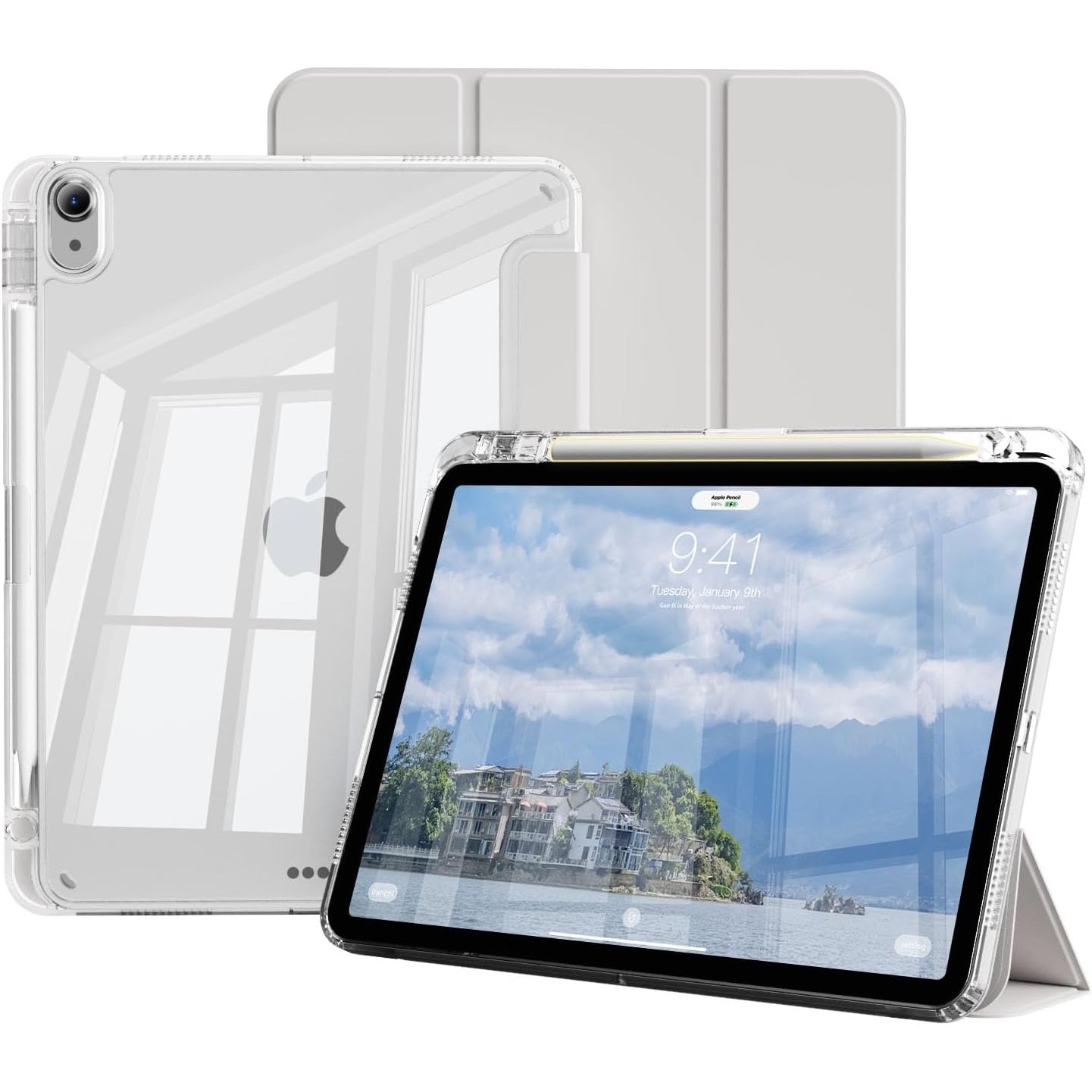 Husa tableta, Compatibil cu Apple iPad Air 4/5 10.9inch, Air 11 inch M3/M2(2025/2024) Gri