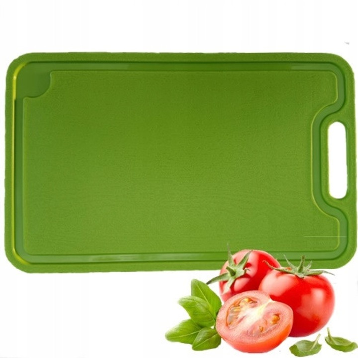 Tocator de bucatarie, Lamela, plastic, verde, 44x28x0,65cm, reciclabil