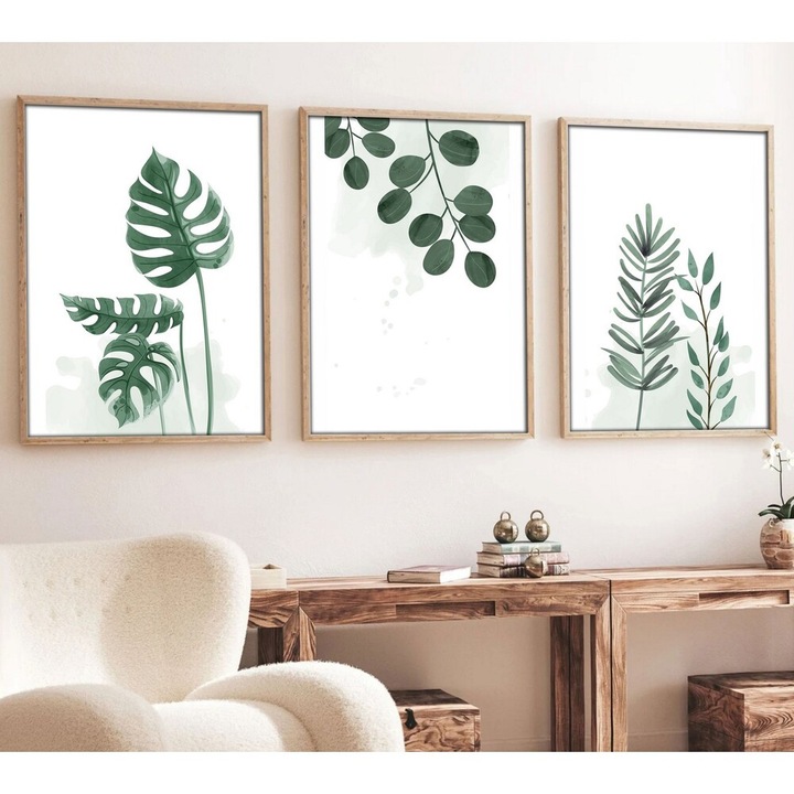 Elegáns 3 részes keretes MDF festőkészlet, 50x70 cm