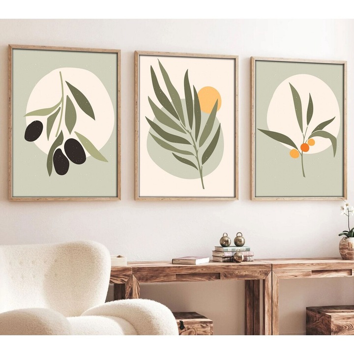 Elegáns 3 részes keretes MDF festőkészlet, 50x70 cm