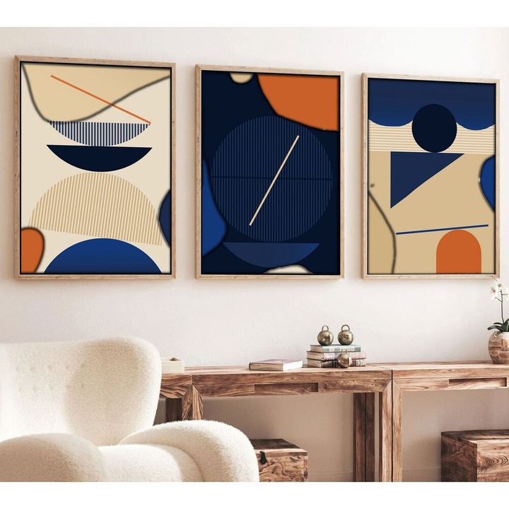 Elegáns 3 részes keretes MDF festőkészlet, 50x70 cm