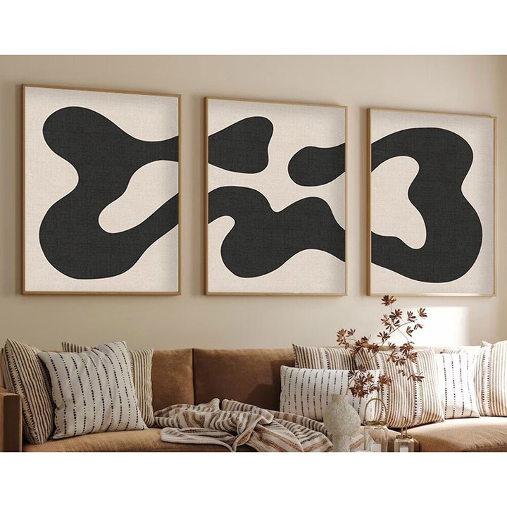 Elegáns 3 részes keretes MDF festőkészlet, 50x70 cm