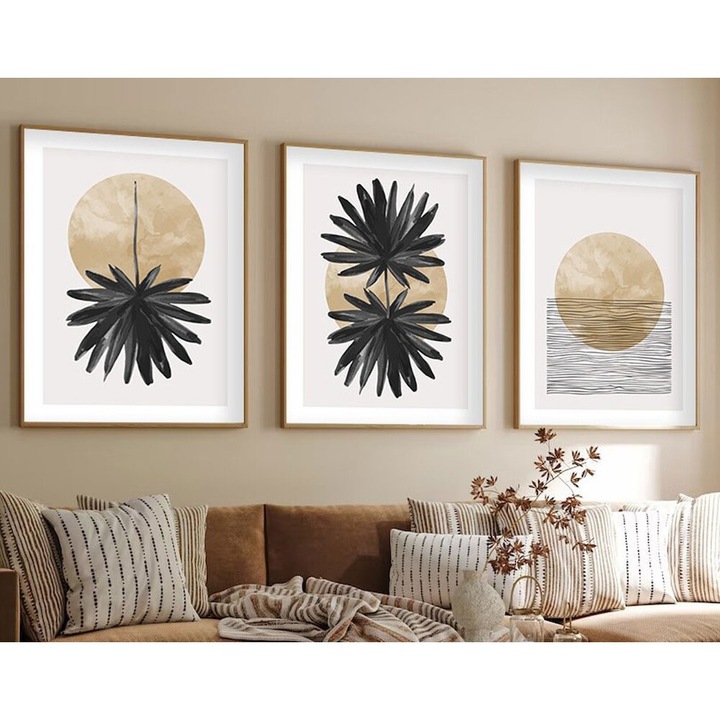 Elegáns 3 részes keretes MDF festőkészlet, 50x70 cm