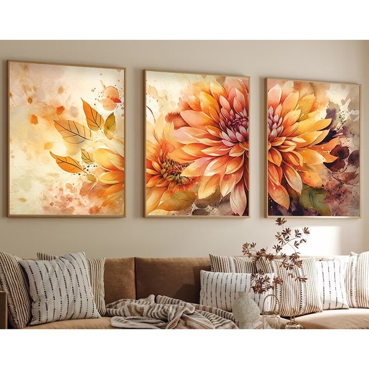 Elegáns 3 részes keretes MDF festőkészlet, 50x70 cm