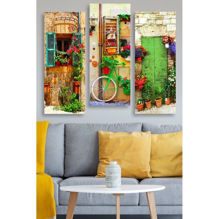 Dekoratív MDF festőkészlet (3 db) - 100% MDF, 70 x 50 cm