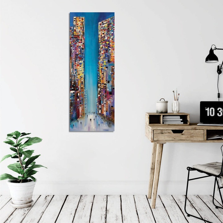 Elegáns vászonfestmény, 30x80 cm, 50% pamut/poliészter