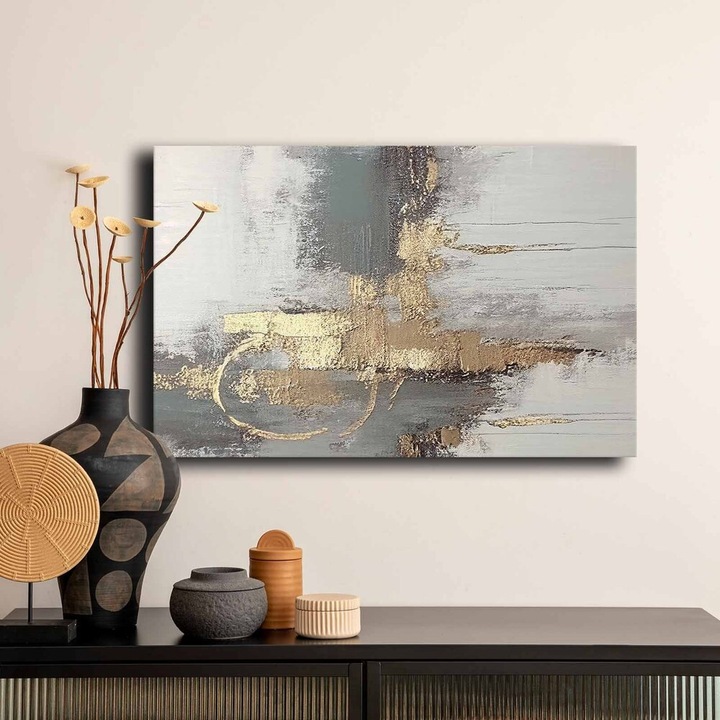 Elegáns dekoratív vászonfestmény, 45 x 70 cm | 100% vászon (2,8 mm) és 100% fenyőfa keret | Tökéletes a lakberendezés és a művészet szerelmeseinek