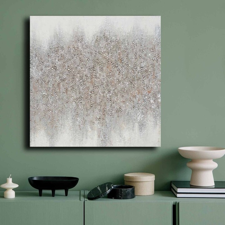 Lenyűgöző dekoratív vászonfestmény, 70 x 70 cm | 100% vászon (2,8 mm) és 100% fenyőfa keret | Tökéletes a lakberendezés és a művészet szerelmeseinek