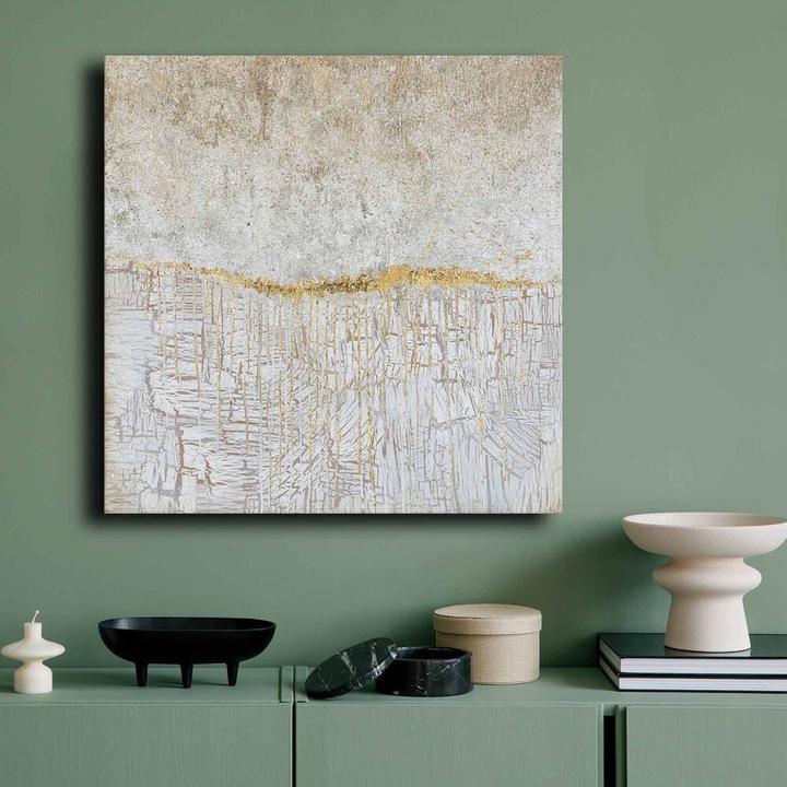 Lenyűgöző dekoratív vászonfestmény, 70 x 70 cm | 100% vászon (2,8 mm) és 100% fenyőfa keret | Tökéletes a lakberendezés és a művészet szerelmeseinek