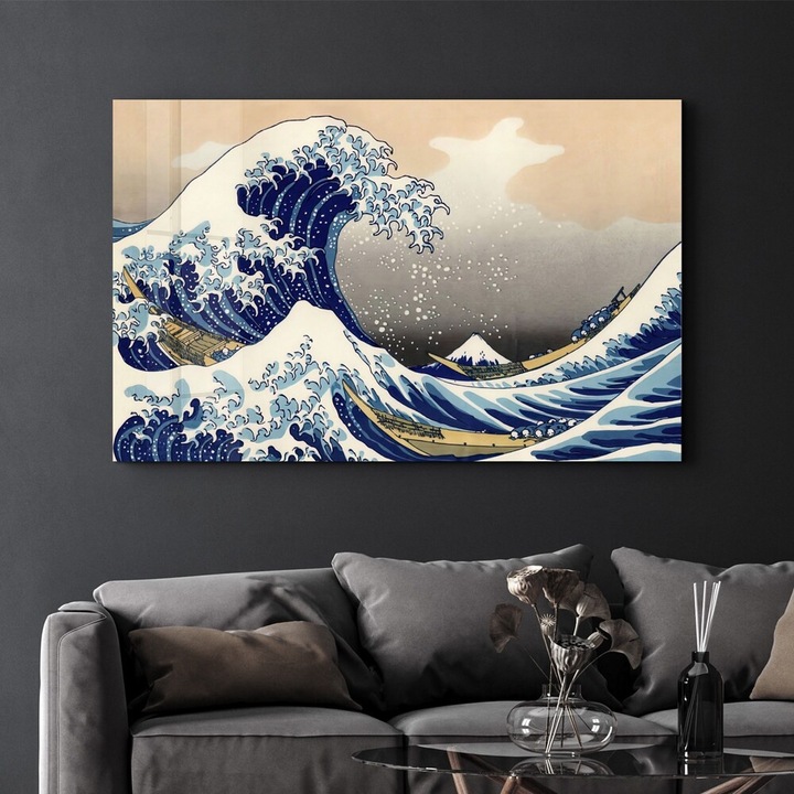 Tablou elegant din sticlă securizată, 70 x 110 cm, sticlă 100% securizată (4 mm), Imprimare UV uimitoare, Perfect pentru decorul casei și spațiile moderne