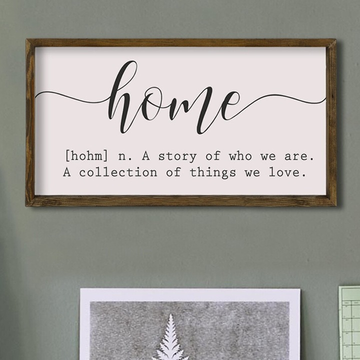 Elegáns dekoratív keretes MDF festmény, 25 x 50 cm | 100% MDF és fenyőfa keret | UV-nyomott, barna, fehér és fekete színek | Tökéletes otthoni dekorációhoz