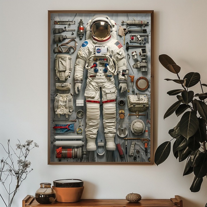 Elegáns dekoratív keretes MDF festmény, 50 x 70 cm | 100% MDF és luc váz, UV-nyomtatott | Tökéletes lakberendezéshez és modern esztétikához