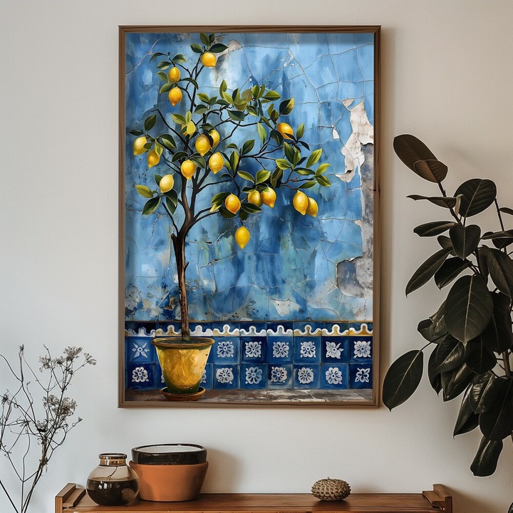 Elegáns dekoratív keretes MDF festmény, 50 x 70 cm | 100% MDF és luc váz, UV-nyomtatott | Tökéletes lakberendezéshez és modern esztétikához